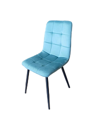 Стул Y2017 (каркас черный тк. коллекции Велюр голубой (S23))