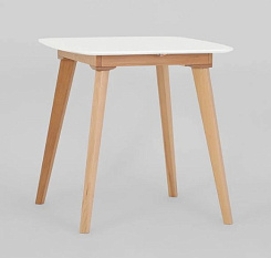 Стол Крит-ОМ 810(1160)*750 тон 201 (Белая эмаль), ножки "Светлый бук" Стол Крит-ОМ 810(1160)*750 тон 201 (Белая эмаль), ножки "Светлый бук"