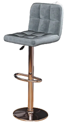 Стул барный BC-101 (каркас хром тк.серый/ Velvet HLR-20)