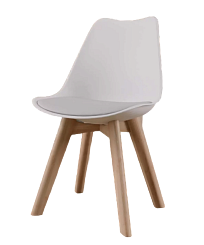 Стул DC-355-3L (ноги бук / белый)